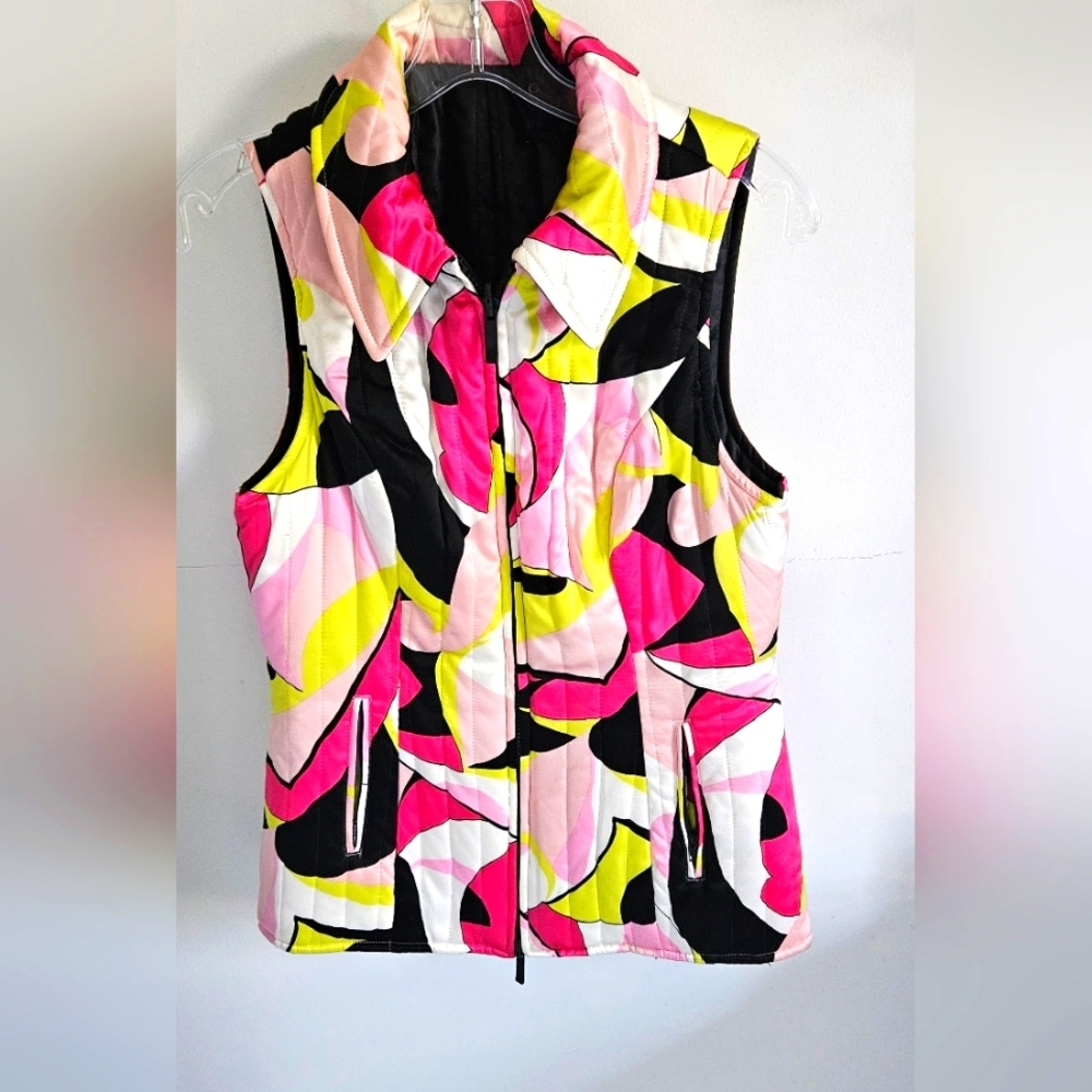 Etcetera Silk Multi-color Reversible Vest